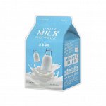 Тканевая молочная маска для лица отбеливающая A&#039;PIEU White Milk One-Pack , шт