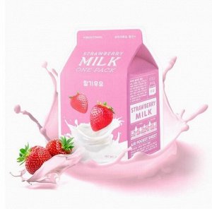 Тканевая молочная маска для лица с экстрактом клубники A'PIEU Strawberry Milk One-Pack , шт