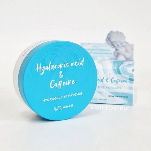 Misoli Hyaluronic Acid Caffeine Hydrogel Eye Patch Гидрогелевые патчи с гиалуроной кислотой и коффеином 60 шт, шт