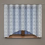 246980/160, ДВОРЯНСКОЕ ГНЕЗДО, 160 см высота х 300 см ширина, цвет -  белый, ПЛОТНАЯ ТЕКСТУРА,  на универсальной ленте