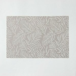 Салфетка кухонная «Тропические листья», 45×30 см, цвет бежевый