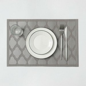 Салфетка кухонная «Грация», 45×30 см, цвет серый
