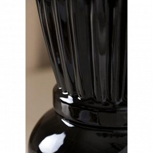 Ваза керамика настольная "Кактус", чёрная, 31 см