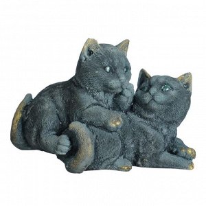 Фигура "Кошачья дружба" серо-голубой 6х8х5см