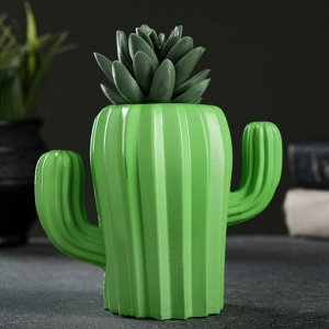 Горшок-ваза "Кактус" зеленый, 17,5х11х13см