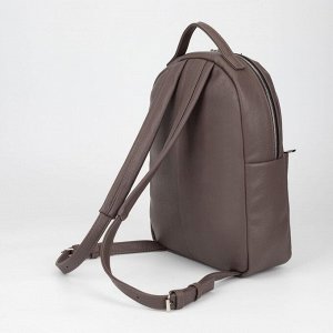 Сумка-рюкзак на молнии, цвет коричневый