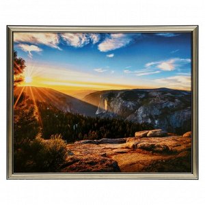 Картина "Рассвет в горах" 50х40 (43х53) см