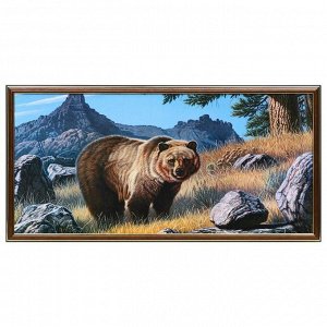 Картина "Медведь" 33х70(36х73) см