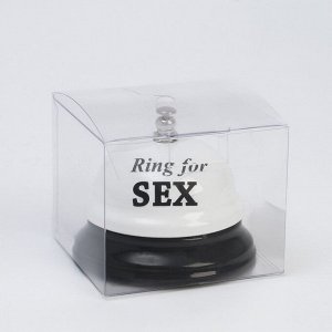 Звонок настольный &quot;Ring for a sex&quot;, 7.5 х 7.5 х 6 см, белый