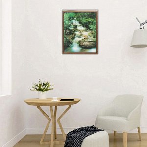 Картина "Лесной водопад" 35х28 (31х38) см