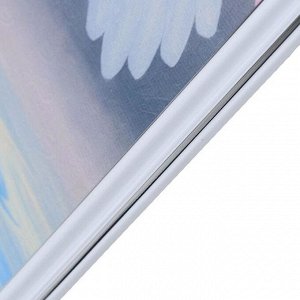 Картина "Лебеди в пруду с лилиями" 50х70(53х73) см