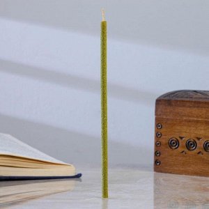 Свеча магическая медовая с можжевельником для защиты дома «Можжевеловые», 12 штук