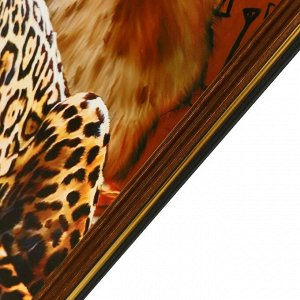 Картина "Клеопатра с леопардом" рамка микс 53*43см
