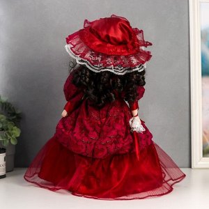 Кукла коллекционная керамика "Кармен в красном платье" 40 см