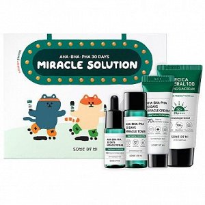 Набор миниатюр с кислотами для проблемной кожи SOME BY MI AHA.BHA.PHA 30 Days Miracle Solution 4 - Step Kit