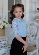 Твилла  трикотажная голубой.