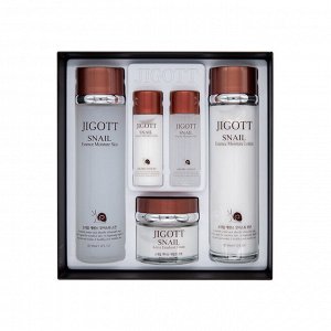 Jigott Набор по уходу за кожей с экстрактом улитки Snail Moisture Skin Care 3set