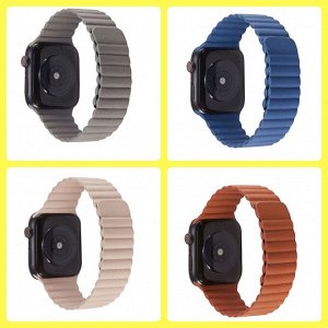 Техномэн Кожаный ремешок для Apple Watch с магнитной застежкой (р-р42/44))