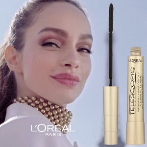 Тушь для ресниц  Loreal Paris "Телескопик", для удлинения и разделения, черная, 8 мл