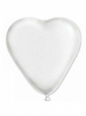 10"сердце пастель белое шар воздушный