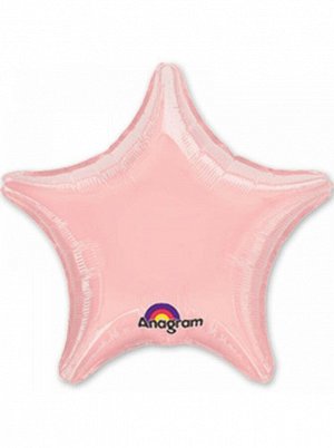 Фольга шар Звезда 19"/48 см пастель Pink Anagram