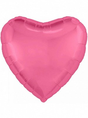 Фольга шар Сердце 18"/46 см металлик Pink Peone