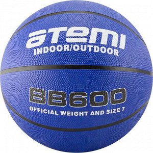Мяч баскетбольный Atemi BB600, размер 7, резина, 8 панелей, окруж 75-78, клееный