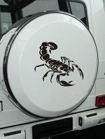 Автомобильная наклейка скорпион с рисунком