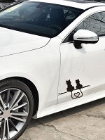 1шт Автомобильная наклейка сердечко &amp; с узором кошки