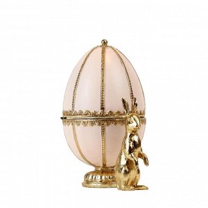 Декор DE 30012 Золотой кролик в яйце 18см полирезин