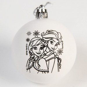 Набор для творчества Новогодний шар "Анна и Эльза" Холодное сердце, размер шара 5,5 см