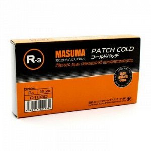 Заплатка MASUMA для ремонта камер, холодная или горячая вулканизация, d=30mm. к-т36шт + клей 22ml