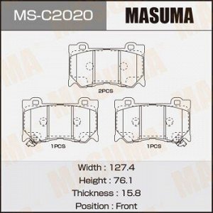 Колодки дисковые MASUMA, AN-749WK, NP2058, P56089 front (1/12)