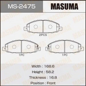 Колодки дисковые MASUMA, AN-665WK, NP2042 front (1/10)