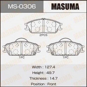 Колодки дисковые MASUMA, AN-173WK, AN-173WK, P30001 front (1/12)