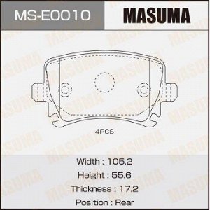 Колодки дисковые MASUMA, AN-4367K, P85073 rear (1/12)