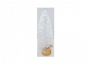Елка новогодняя настольная серебро 25 см дерево