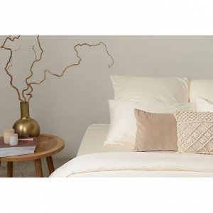 Комплект постельного белья из сатина кремового цвета из коллекции Essential, 150х200 см