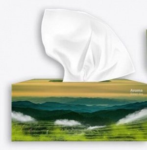 Салфетки бумажные Kaineko Premium Aroma Green Tea 2-х слойные 3*250, с ароматом зеленого чая