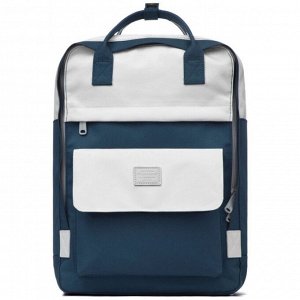 MR19C1756 Рюкзак школьный MAH, отдел на молнии, цвет т.синий/с.серый (14"), 29х13х42см