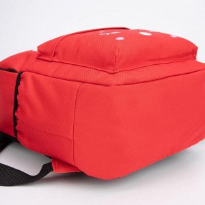 Рюкзак детский, отдел на молнии, наружный карман, дышащая спинка, 2 боковых кармана, цвет красный, «Зайка»