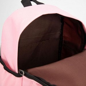 Рюкзак детский, отдел на молнии, наружный карман, 2 боковых кармана, дышащая спинка, цвет розовый, «Зайка»
