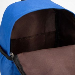 Рюкзак детский, отдел на молнии, наружный карман, 2 боковых кармана, дышащая спинка, цвет синий, «Зайка»