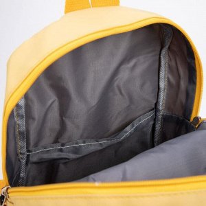 Рюкзак детский, отдел на молнии, наружный карман, 2 боковых кармана, цвет жёлтый, «Кошка»