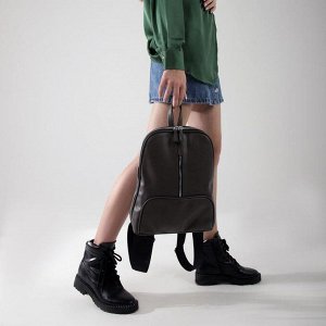 Рюкзак, отдел на молнии, наружный карман, цвет серо-коричневый