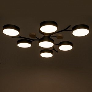 Люстра 1316/7BK LED 168Вт 3000-6000К черный 74х74х17 см