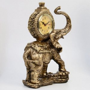 Часы настольные "Слон", цвет  бронзовый 35х22х10 см
