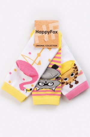 Носочки для девочки 3 пары Happy Fox