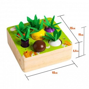 Развивающий набор «Вытащи овощи и грибы» 15х15х11 см
