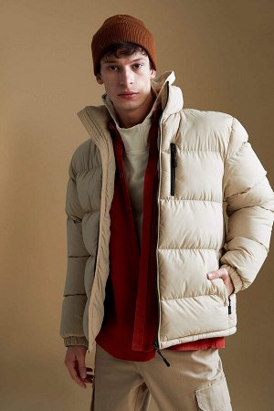 Надувное пальто Warmtech с вертикальным воротником Regular Fit с теплоизоляцией